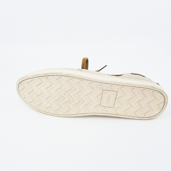 Toms Mens Culver Light Brown Burlap Lace Up Shoes - Picture 7 of 8